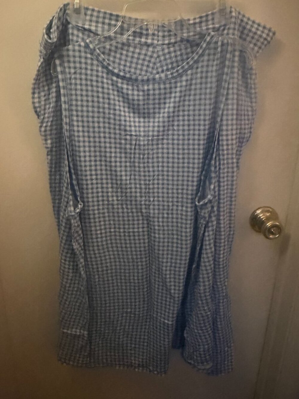 Secret Treasures Blue and White Check PJs W 3X